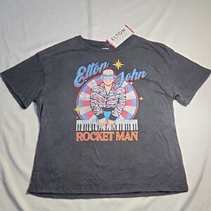 Elton John Rocket Man Women's XL Graphic T-shirt NWT